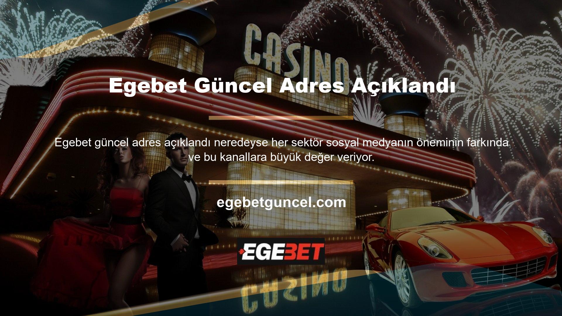 Bahis sitesi Egebet, sosyal medyaya önem veren şirketlerden biridir